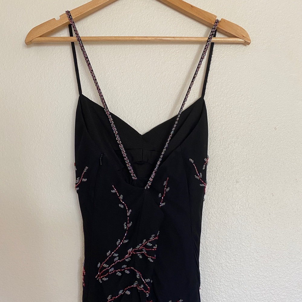 Sue Wong Beaded Black Long Dress